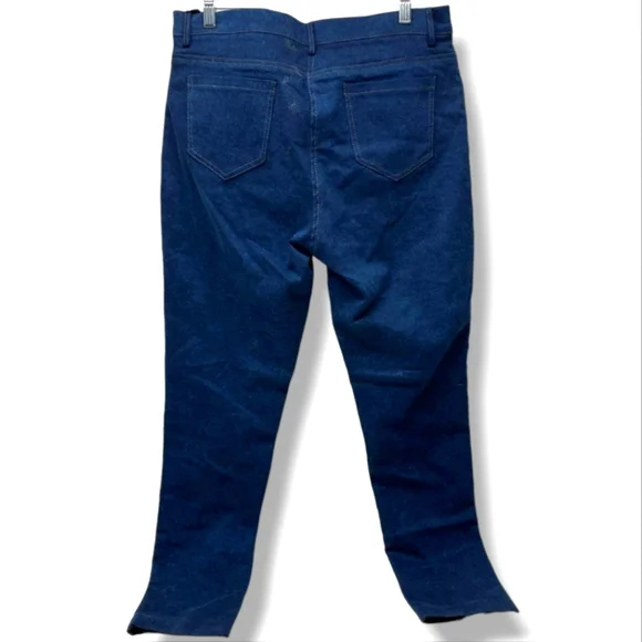 NWT Lambskin Leather & Denim Blue Jeans ARTELIER NICOLE MILLER Pant Size 31 - Picture 3 of 8